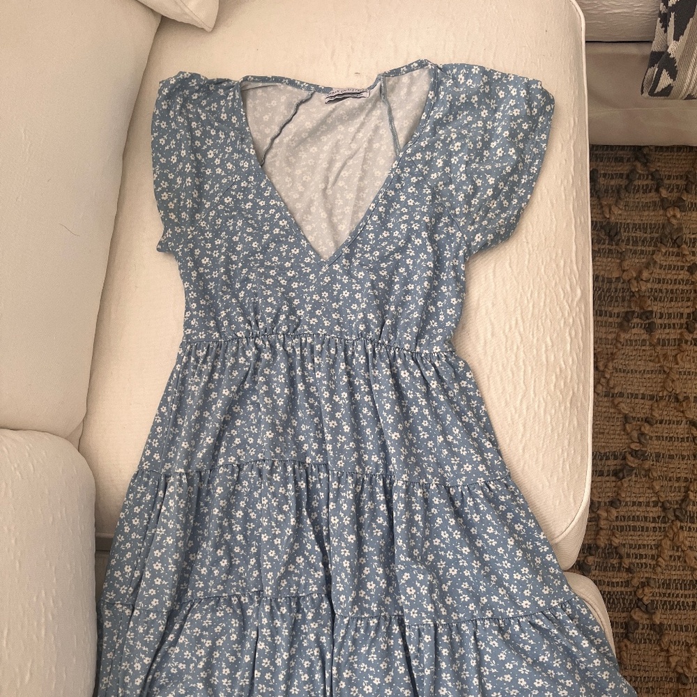 UO Julia Teared Ruffle Mini Dress